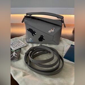 Loewe x Suna Fujita Mini Puzzle crossbody bears